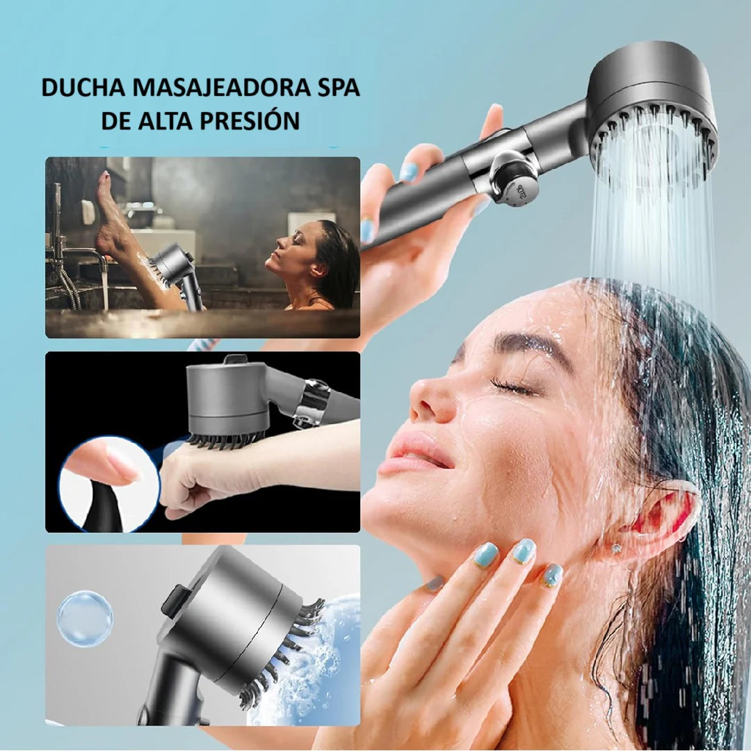 Pack Ducha masaje  + Toalla turbante